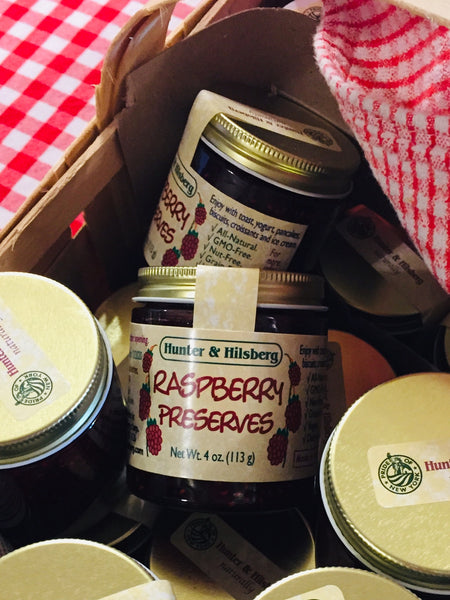 Teeny Tiny Jars of Raspberry Preserves (set of 6 jars)